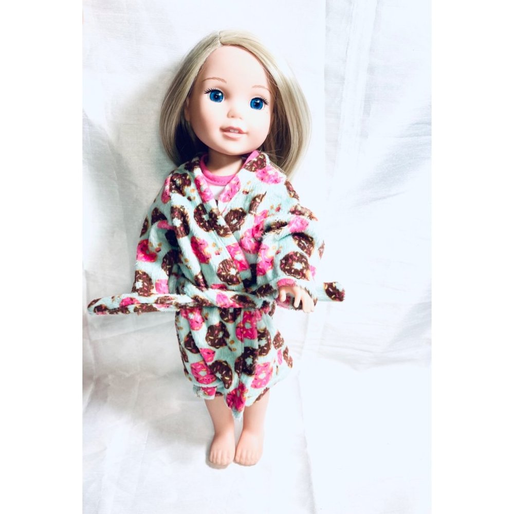 Donut Shirt w/Robe PajamasDoll Clothes For 14" AG Wellie Wisher Wishers